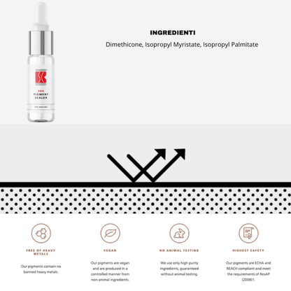 Sigillante 904 Pigment Sealer Swiss Color 15 ml – formula con Dimethicone, Isopropyl Myristate e Isopropyl Palmitate per protezione PMU.