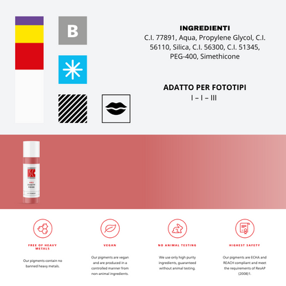 Pigmento labbra Swiss Color 402 Dusty Rose – Rosa nude freddo per PMU labbra naturale, disponibile in 5 ml e 10 ml.