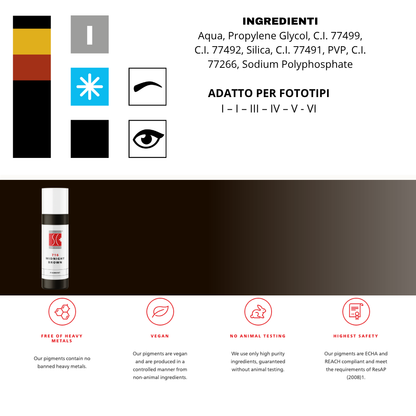 Pigmento Swiss Color 716 Midnight Brown – marrone scurissimo, profondo e stabile per sopracciglia definite.