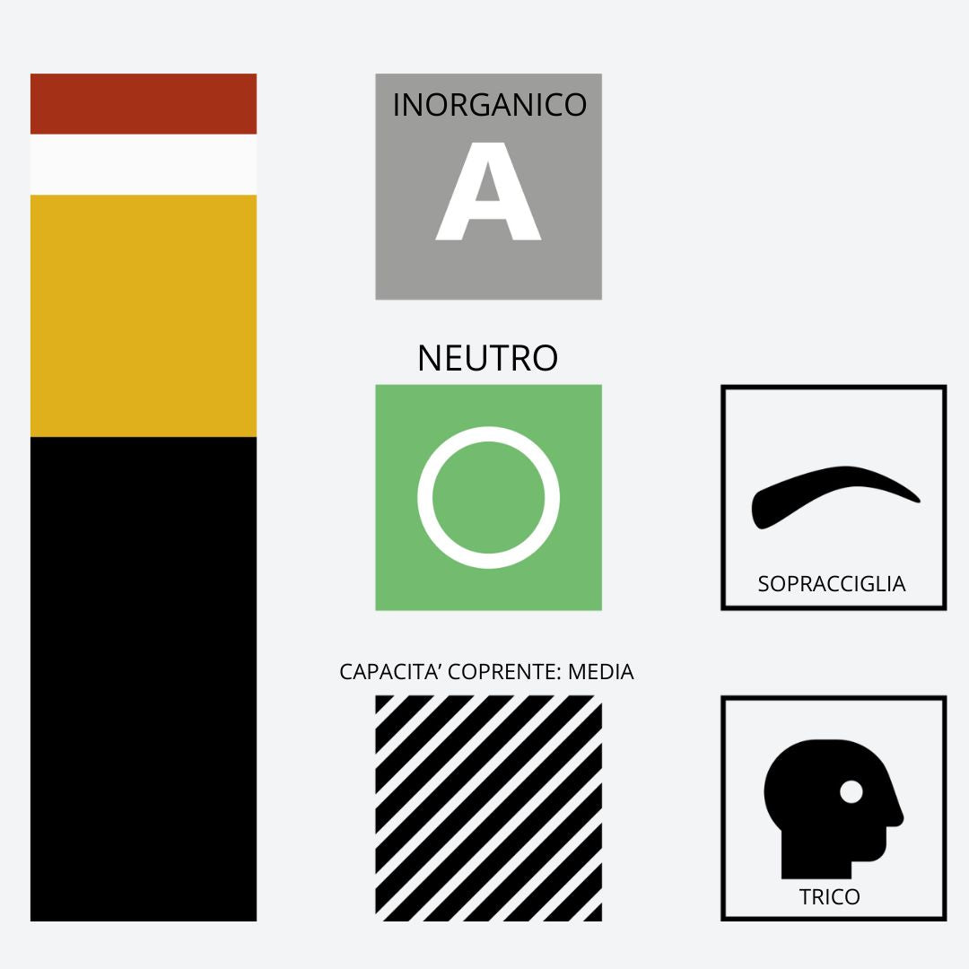 Infografica pigmento 710 Tender Brown Swiss Color – Dati tecnici Serie 7 PMU, tonalità marrone medio neutra e formula minerale purificata per sopracciglia e areola.
